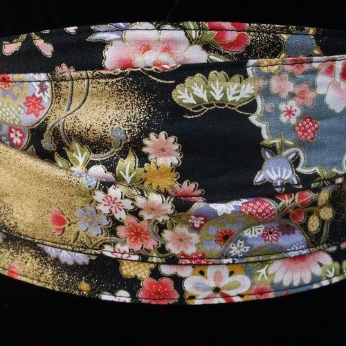 Ceinture tissu japonais, ceinture réversible, obi, style ceinture de kimono