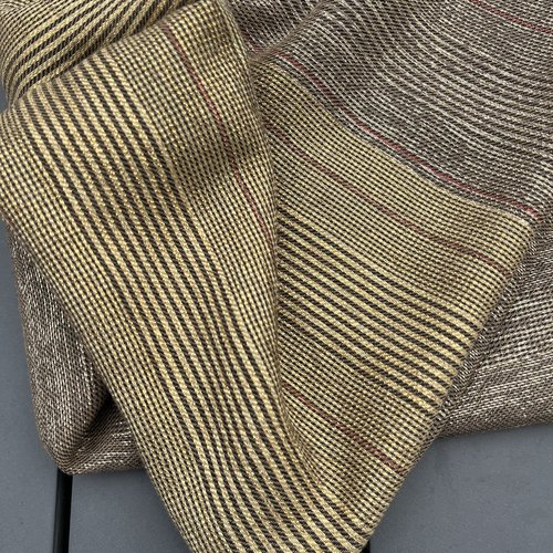 Long foulard, dégradés de beige et doré,  laine et soie, modèle unique