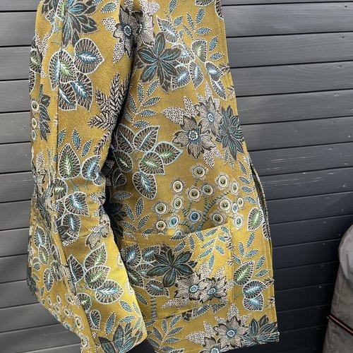 Veste mi-longue, 36, col montant, modèle unique