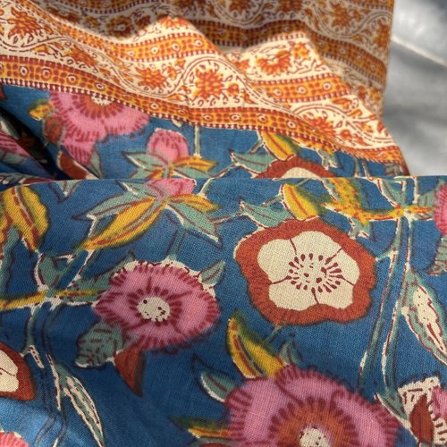 Long foulard chèche, sarong, paréo, voile de coton indien