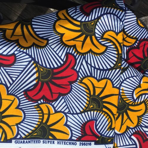 Véritable wax, 100 % coton, fleurs de mariage, tissu venant du sénégal