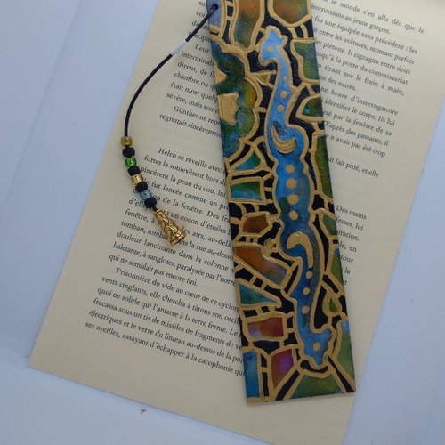 Marque-page cuir "bordure"