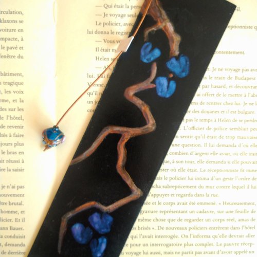 Marque-page cuir " ramification "