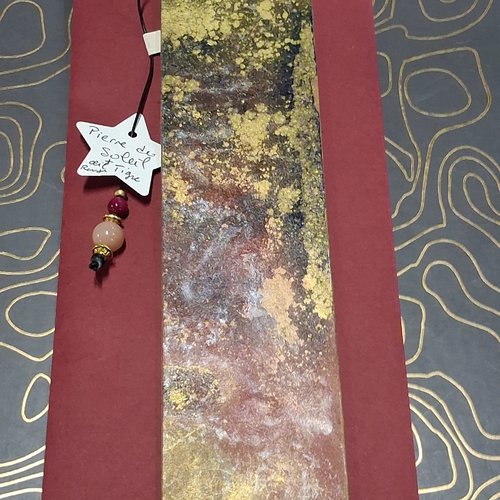 Marque page cuir "solaire"