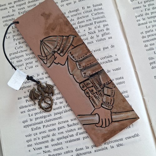 Marque-page cuir "samouraï "