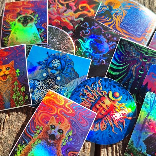 Lot de stickers holographiques