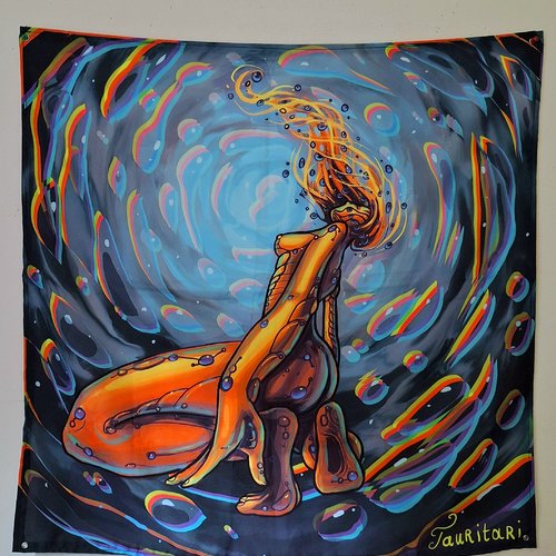 Tapisserie fluorescente cyber