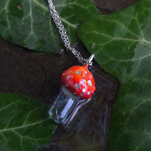 Collier champignon quartz