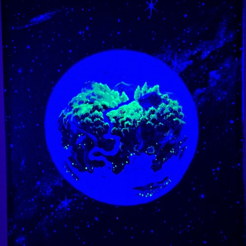 Tapisserie néon uv