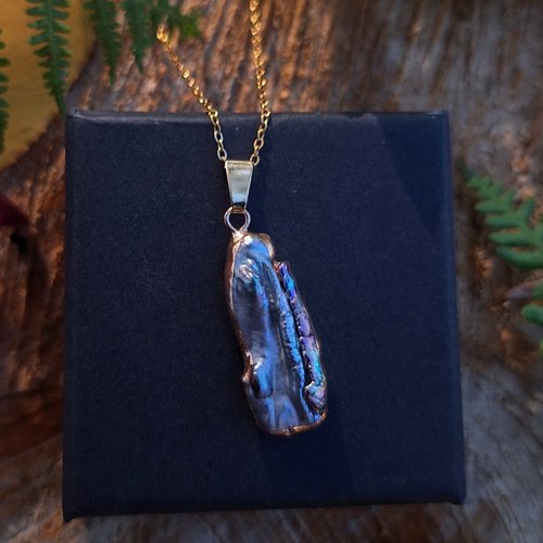 Collier perle irisée