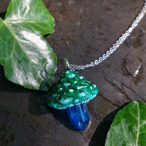 Collier champignon quartz