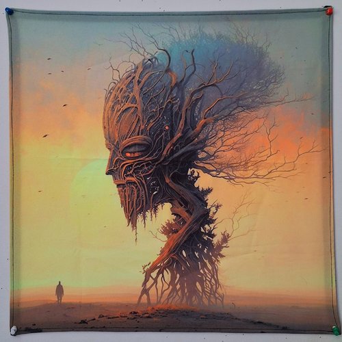 Tenture gobelet arbre mort