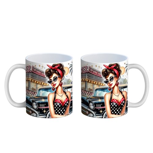 Mug pin up, cadeau vintage pin up, cadeau rétro