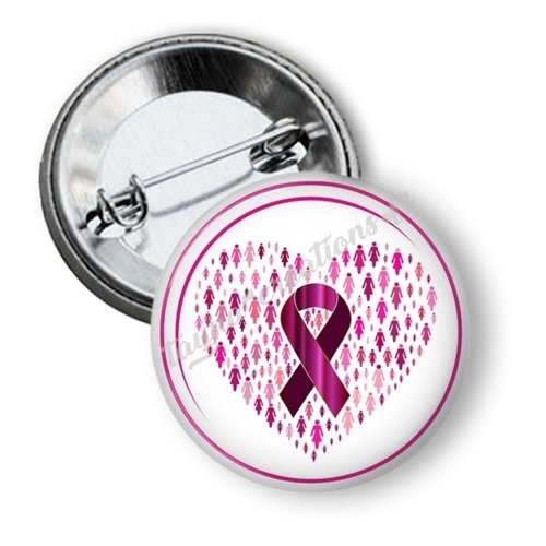 Badge octobre rose 50 mm