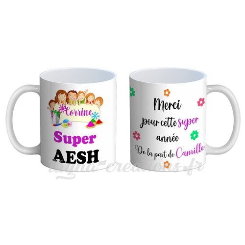 Mug super aesh, mug personnalisable avec prénom