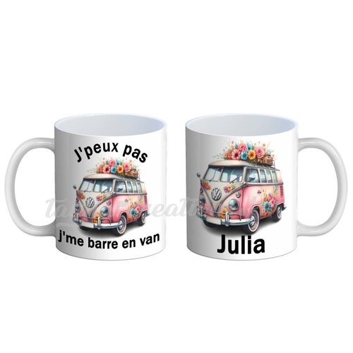 Mug van personnalisable, j'peux pas j'me barre en van