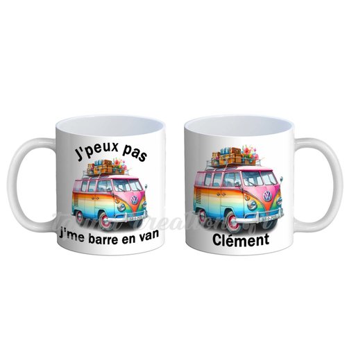 Mug van personnalisable, j'peux pas j'me barre en van