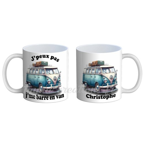 Mug van personnalisable, j'peux pas j'me barre en van