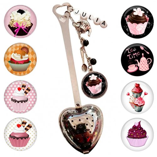 Votre prénom, cuillère à thé, cup cake, cadeau, modèle au choix