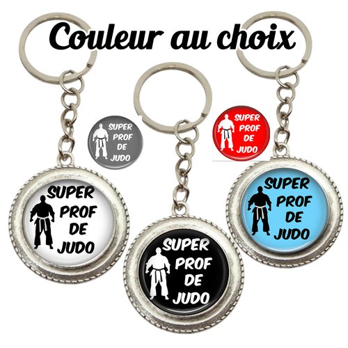 Porte clés super prof de judo personnalisable