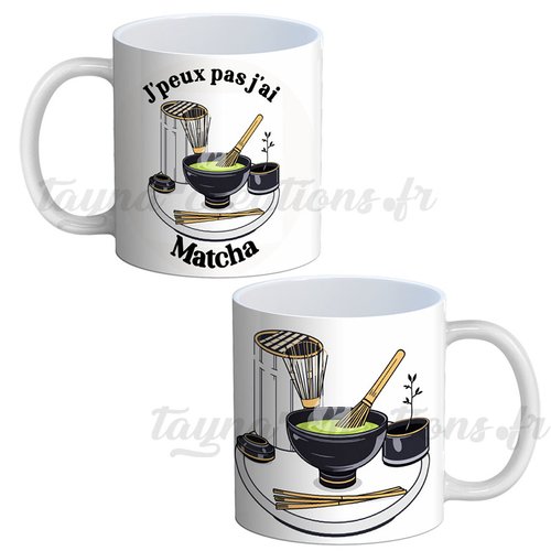 Mug j'peux pas j'ai matcha, cadeau pour les amoureux du matcha