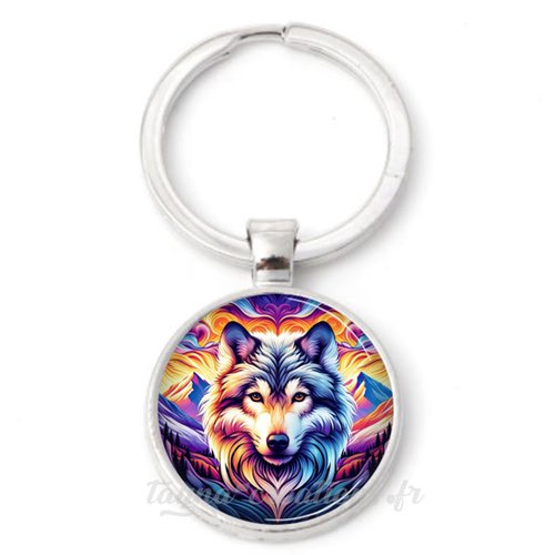 Porte clés loup, idée cadeau homme- femme