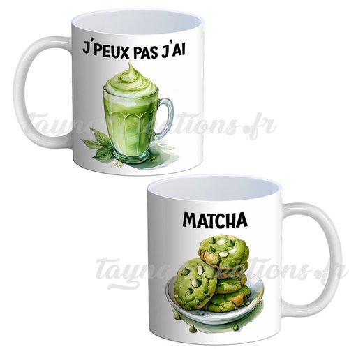 Mug j'peux pas j'ai matcha, cadeau pour les amoureux du matcha