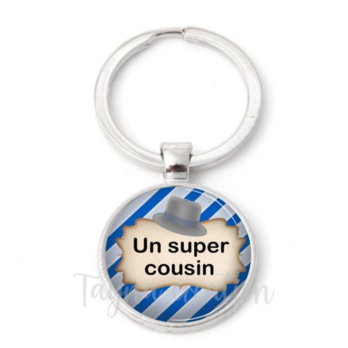 Porte-clés un super cousin, cadeau pour homme