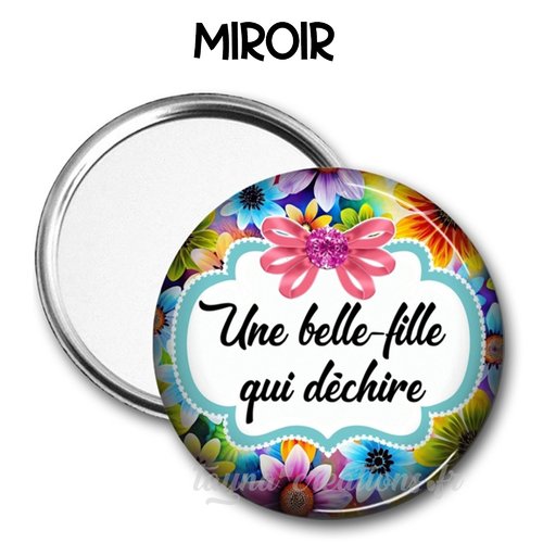Miroir de poche – cadeau belle fille, deux tailles disponibles