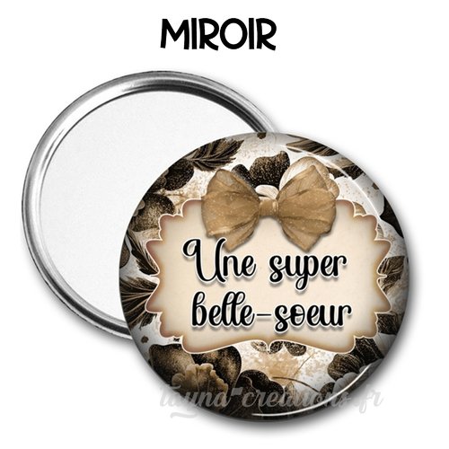 Miroir de poche – super belle soeur, deux tailles disponibles