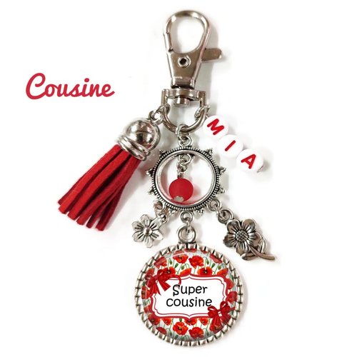 Porte-clés cousine personnalisé – super cousine