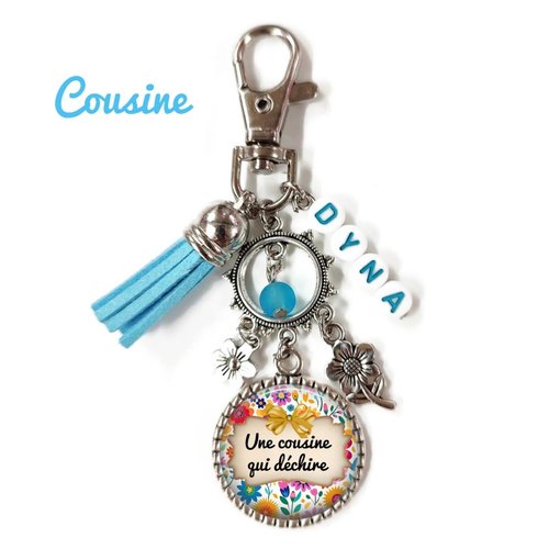 Porte-clés cousine personnalisé – une cousine qui déchire