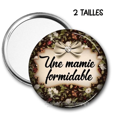 Miroir de poche mamie formidable, deux tailles disponibles
