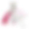 Porte-clés marraine d’amour foreve - bijou de sac - cadeau personnalisé couleur fuchsia