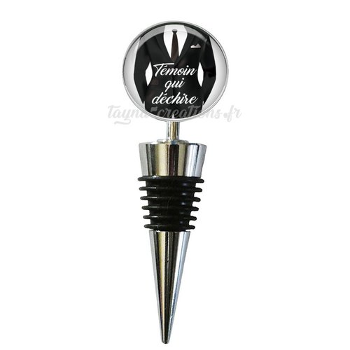 Bouchon de bouteille de vin témoin qui déchire, cadeau mariage