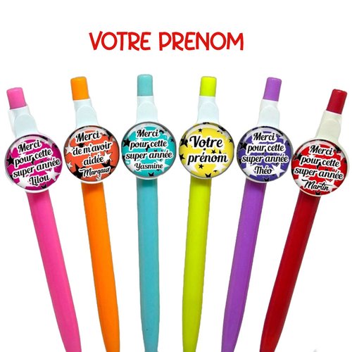 Stylo crèche, stylo personnalisable prénom, nounou, cadeau de fin d'année scolaire
