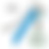 Marque pages prénom ou texte, thème fleur bleue, cadeau marque pages pour livre