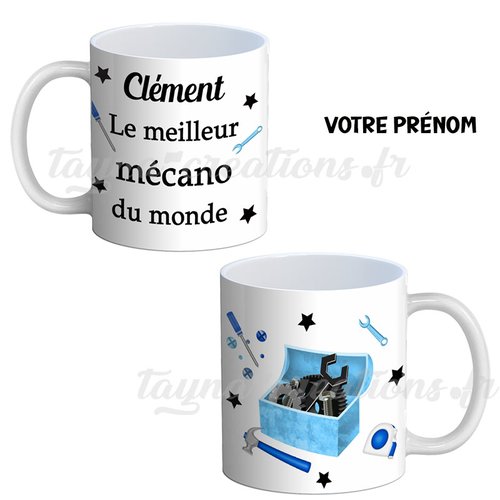 Mug meilleur mécano du monde– mug personnalisable prénom