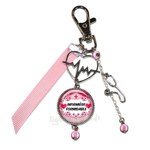 Porte- clés infirmière formidable , bijou de sac infirmière, cadeau amitié