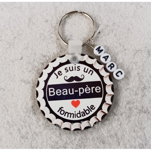 Porte-clés beau père qui déchire, idée cadeau fête des papas ou des beaux-pères