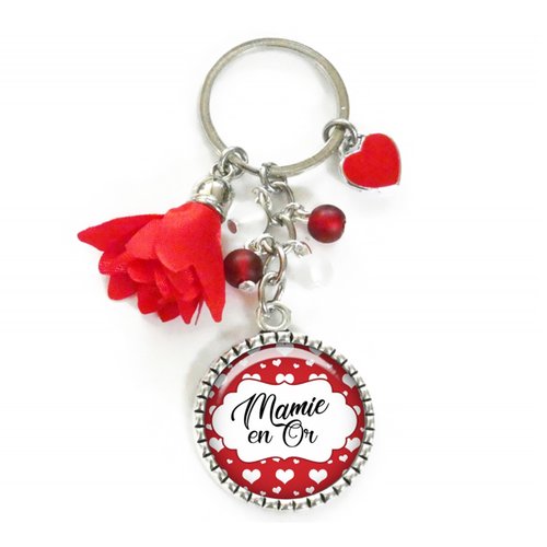 Porte-clés mamie en or, cadeau pour mamie, cadeau fête des mamies