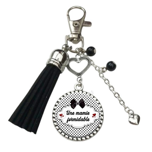 Porte-clés mamie formidable, cadeau bijou de sac fête des mamies