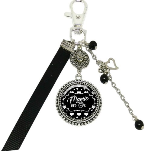 Porte-clés mamie en or, cadeau bijou de sac fête des mamies