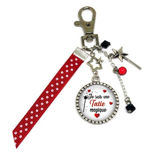 Porte-clés je suis une tatie magique