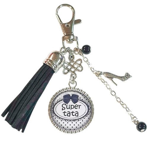 Porte-clés super tata, bijou de sac tata