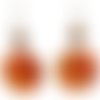 Boucle d'oreille tournesol, boucle d'oreille bois sublimer motif tournesol