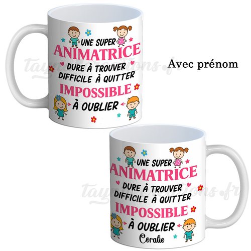 Mug une super animatrice dure à trouver difficile à quitter impossible à oublier