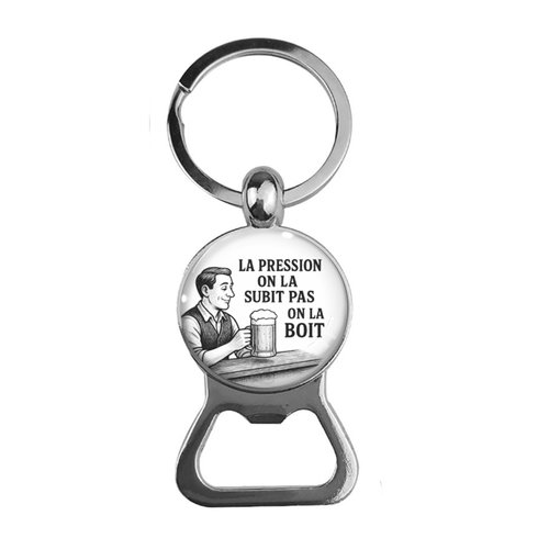 Porte clés je suis un mec simple j'aime la pétanque et l'apéro, décapsuleur sport pétanque
