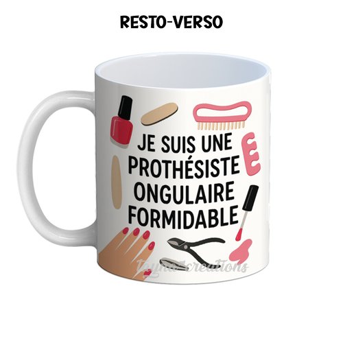 Mug "je suis une prothésiste ongulaire formidable" – cadeau original