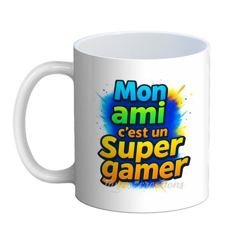 Mug mon ami c'est est un super gamer, cadeau homme